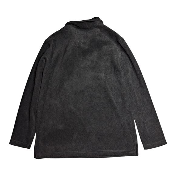 Vtg Y2K Quacker Factory Black Rhinestone Studded Quarter Zip Fleece Sweatshirt S - Picture 2 of 4